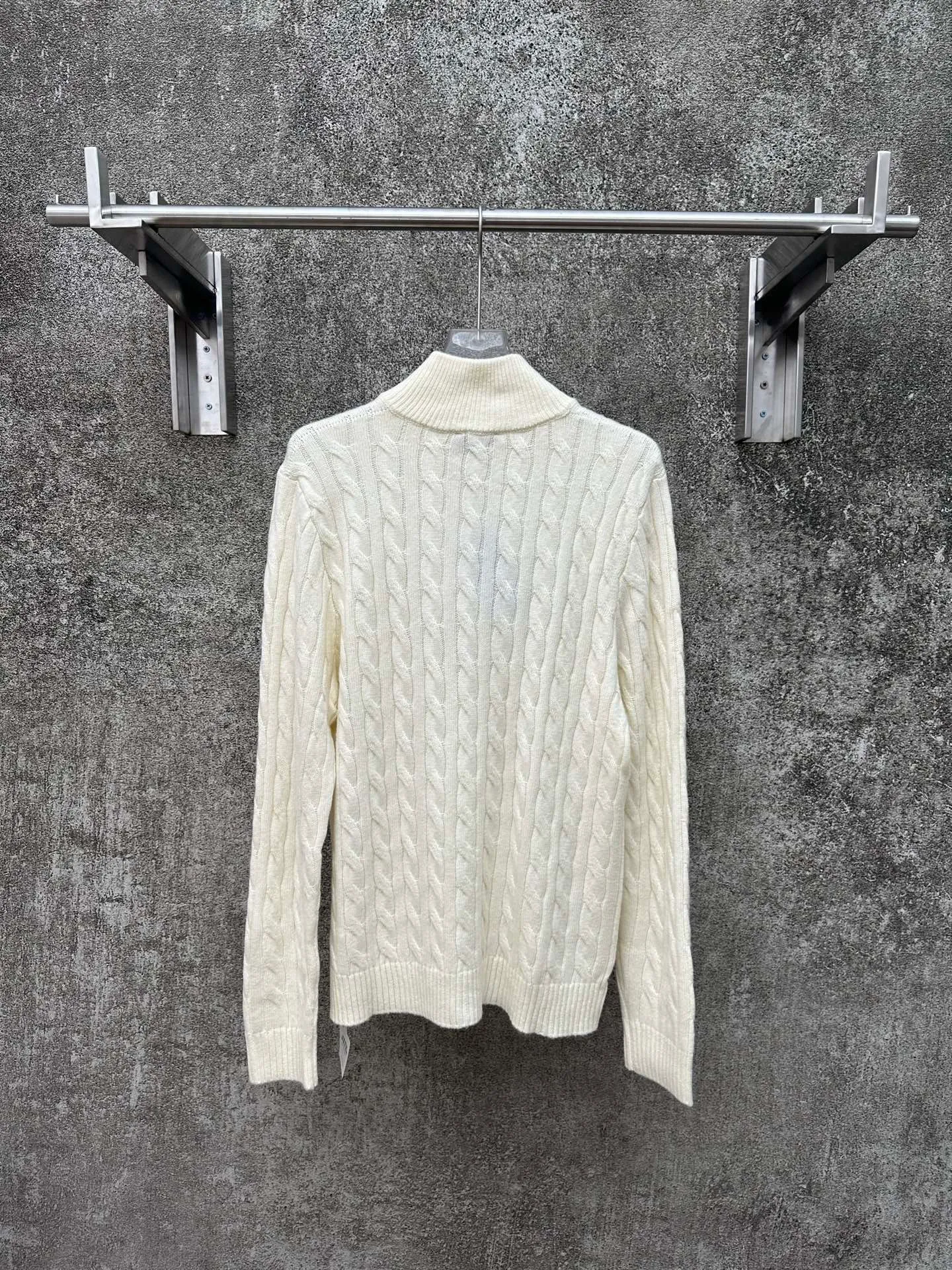 🅿️520 Polo Ralph Lauren 25ss solid color stand collar half zipper long sleeve sweater Size: S M L XL